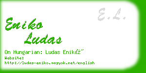 eniko ludas business card